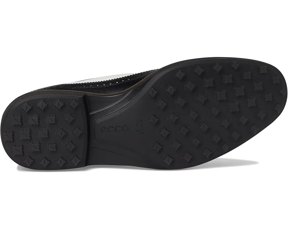 Водоотталкивающие туфли ECCO Golf Classic Hybrid Wing Tip с кожаной стелькой