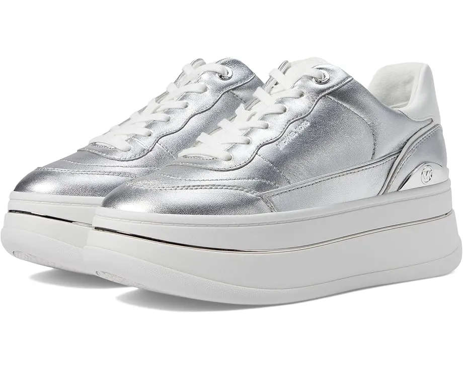 Кроссовки MICHAEL Michael Kors Hayes Lace Up на платформе с металлическим ПВХ верхом