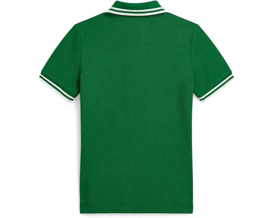 Поло Polo Ralph Lauren Kids из хлопковой сетки с логотипом для малышей и детей