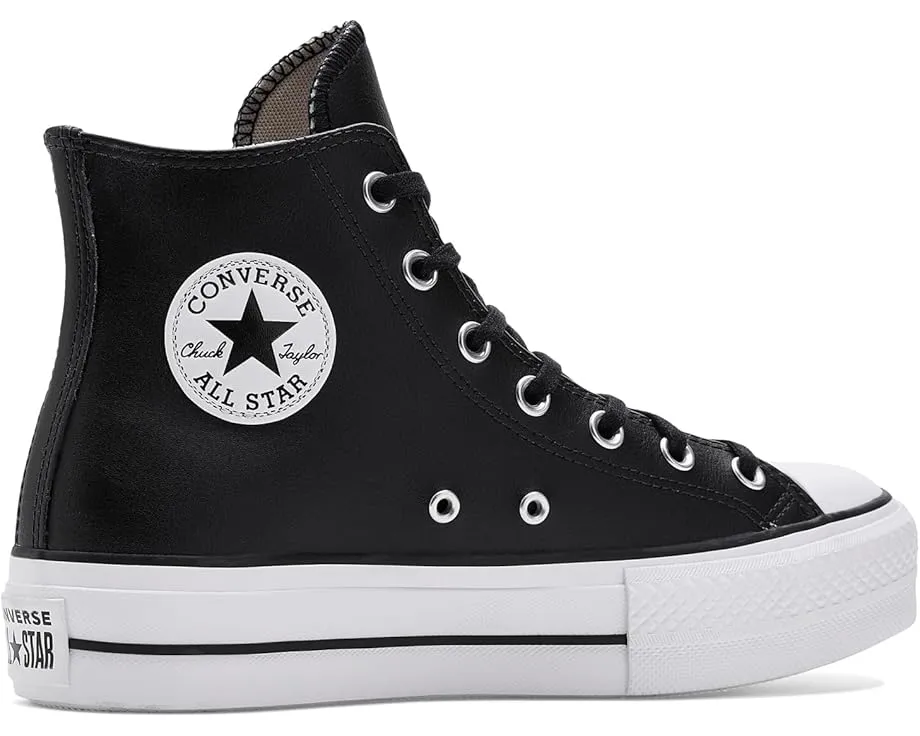 Converse Chuck Taylor All Star высокие кожаные кроссовки на платформе