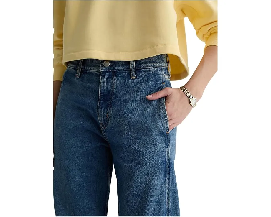 Джинсы Mercer High-Rise Cuffed Barrel с высокой посадкой и манжетами в цвете 11 Years Enrich от AG Jeans