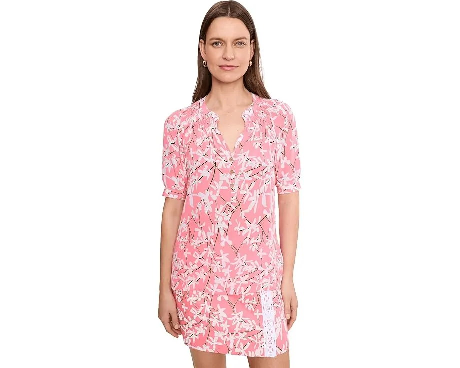 Топ Lilly Pulitzer с коротким рукавом Elsa из шелка