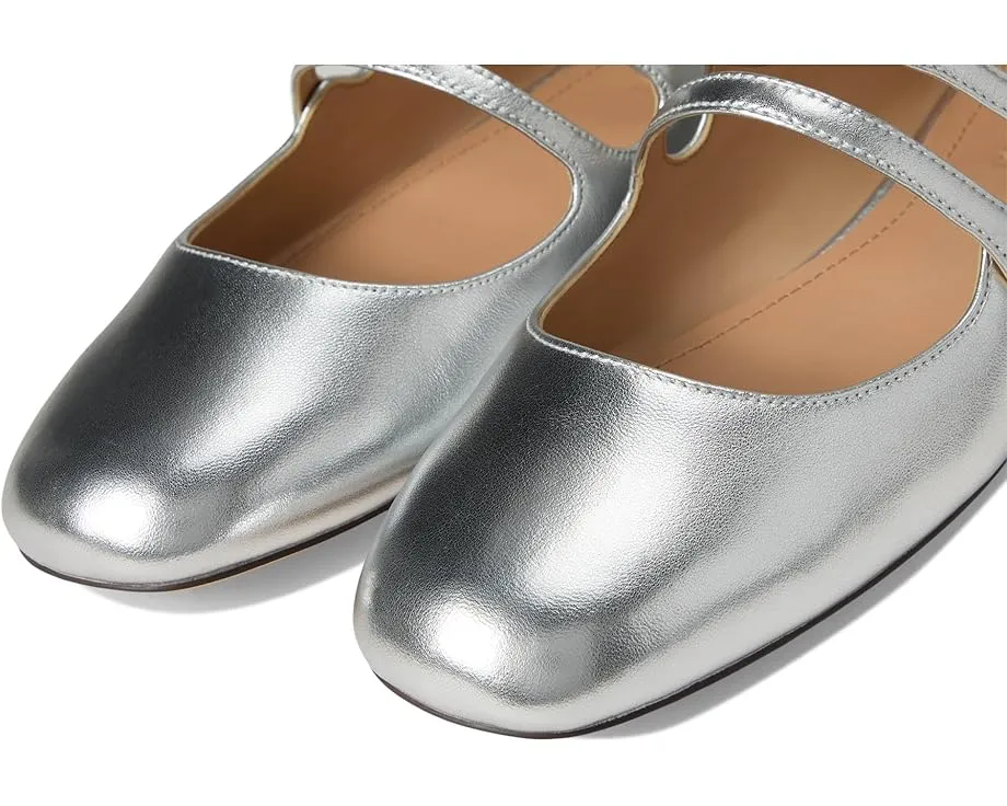Туфли COACH Winley Metallic Leather Mary Jane с квадратным носком и двойной застежкой