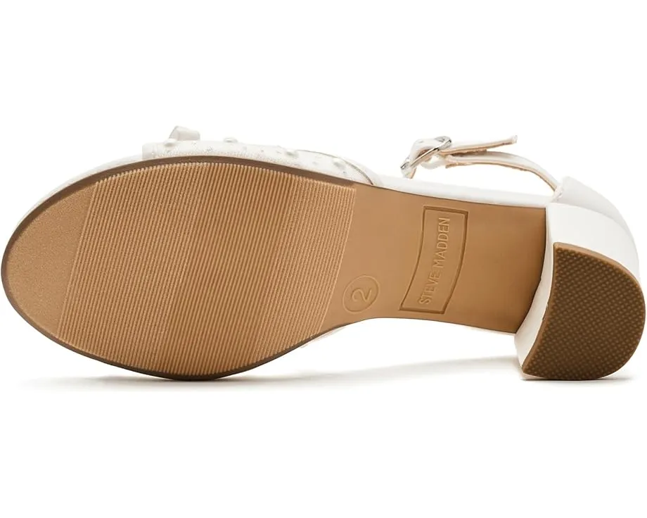 Steve Madden Adia детские сандалии для девочек с жемчужной отделкой и бантом