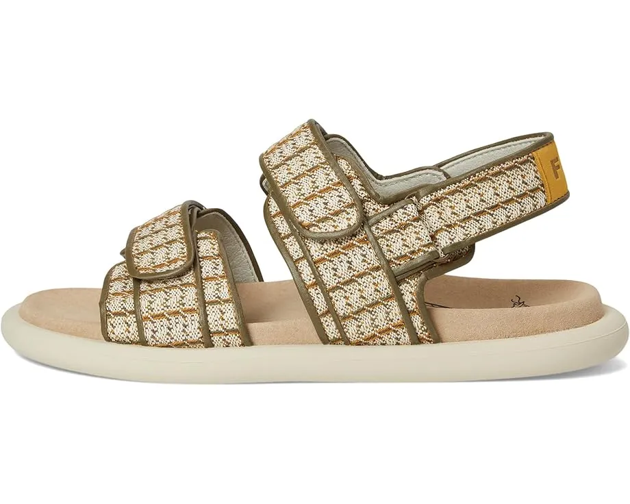 Сандалии FLY LONDON PAAV228FLY с узором "гусиная лапка" и танкеткой