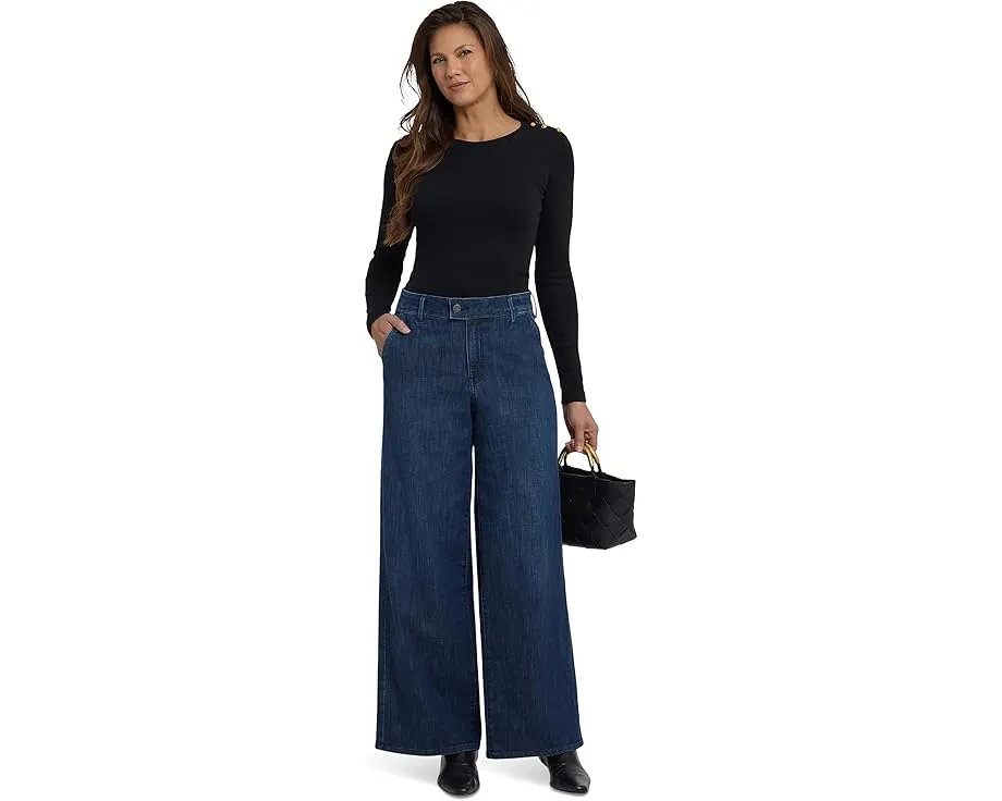 Джинсы-брюки Mona Wide Leg от NYDJ с широкими штанинами Louvre Sapphire