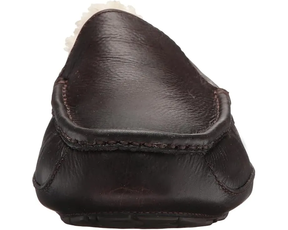 UGG Ascot Leather домашние тапочки с подкладкой UGGPlush
