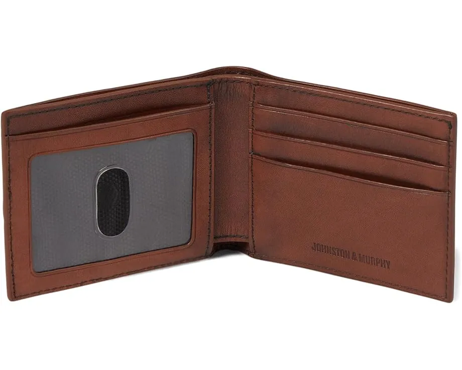 Кожаный кошелек Johnston & Murphy Hudson с плетеной фактурой