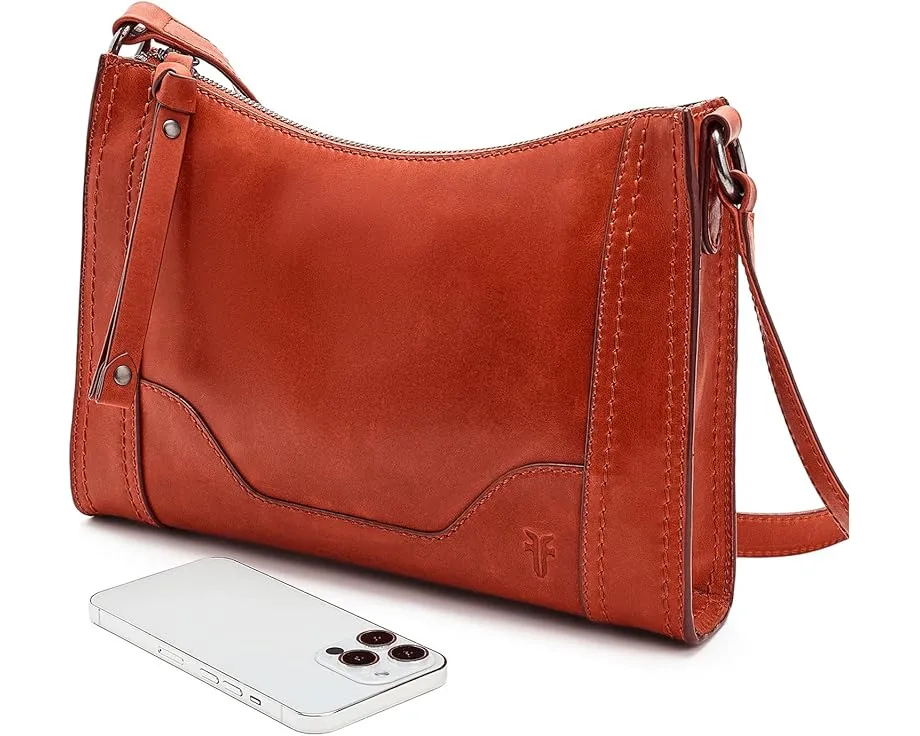 Кожаная сумка через плечо Frye Melissa Zip Crossbody с регулируемым ремнем