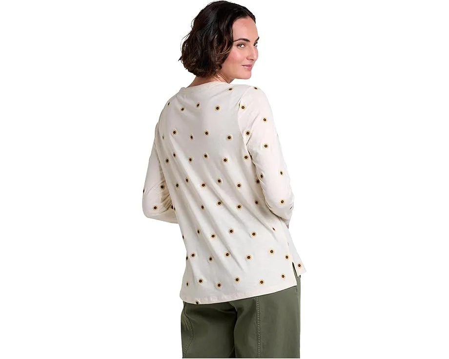 Свитшот Toad&Co Primo Long Sleeve Crew с вышивкой из органического хлопка