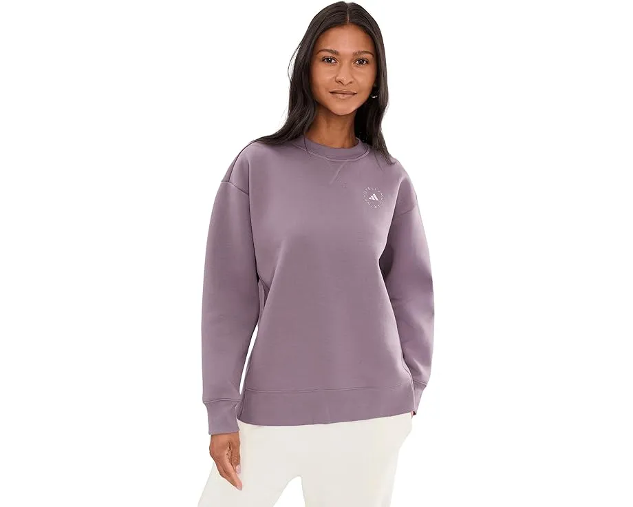 Свободный свитшот adidas by Stella McCartney с капюшоном и ребристыми манжетами