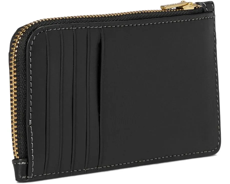 Маленький картхолдер COACH Small Zip Card Case на молнии из кожи