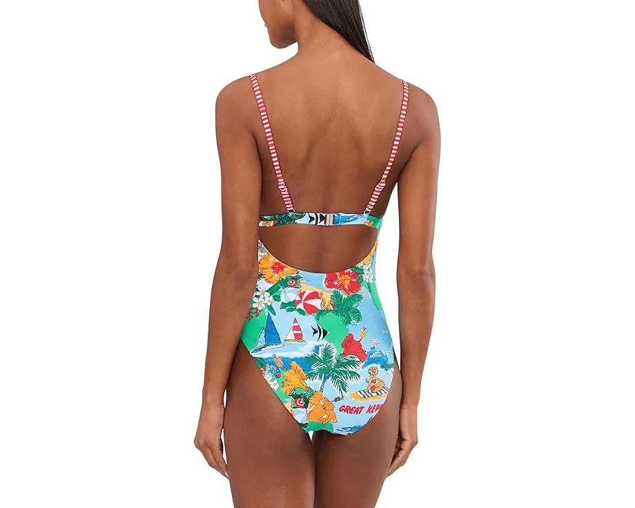 Купальник цельный Seafolly Viva Vacation с квадратным вырезом и регулируемыми бретелями