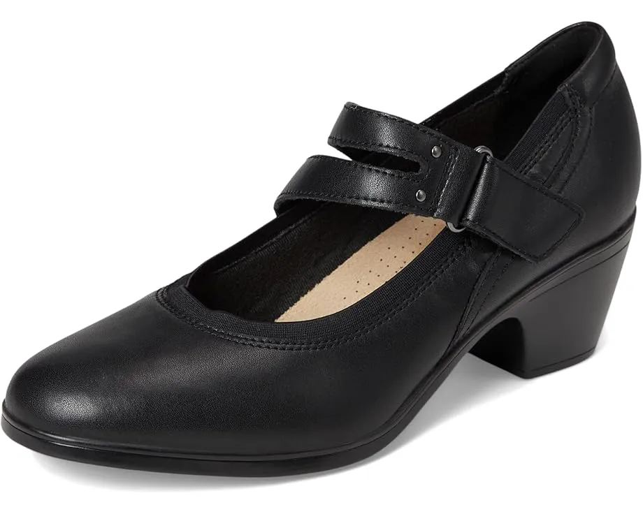Туфли Clarks Emily 2 Janna с удобным каблуком и двойным ремешком