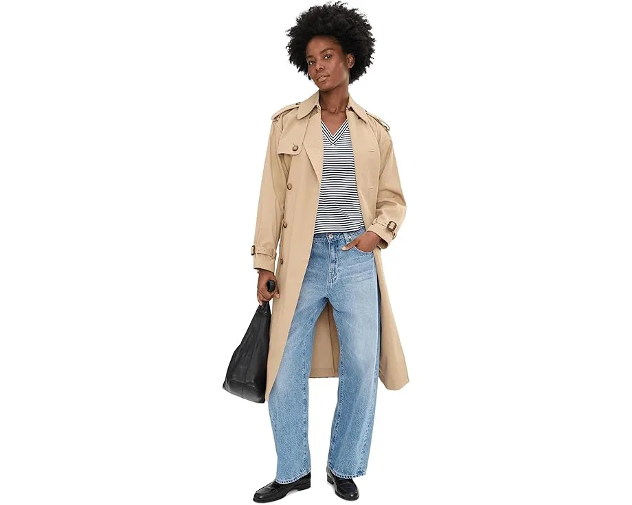 Футболка Kacey Stripe V-Neck Tee с V-образным вырезом и короткими рукавами