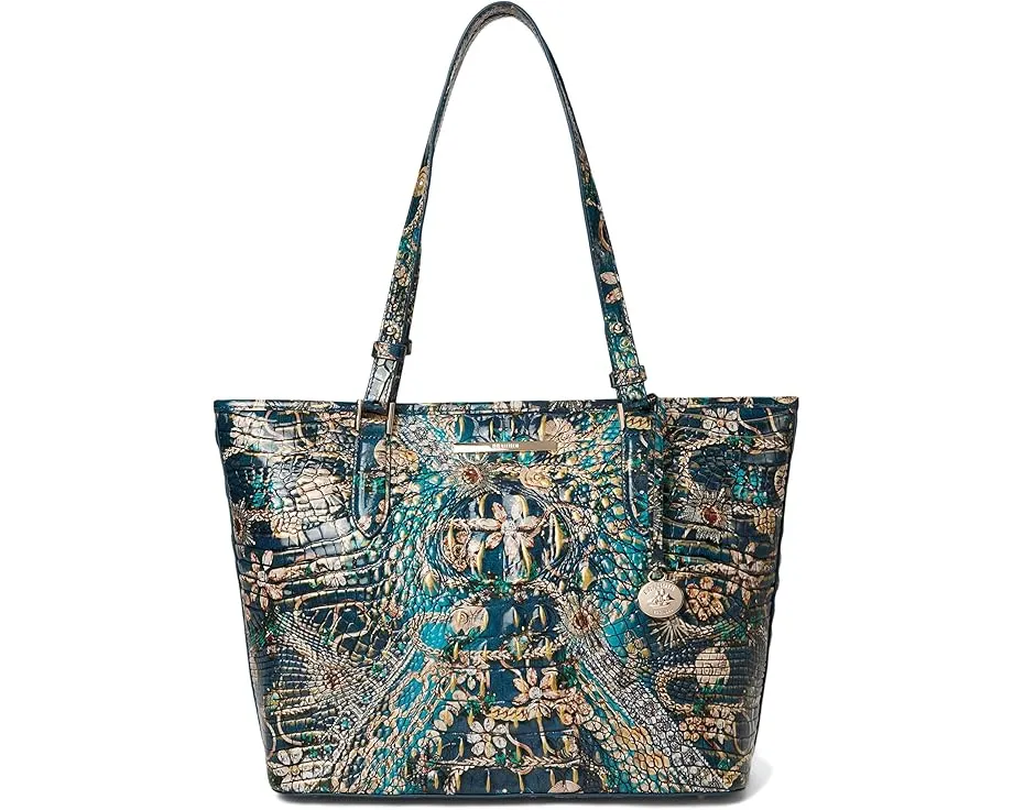 Сумка Brahmin Medium Asher из кожи с двойными карманами на молнии