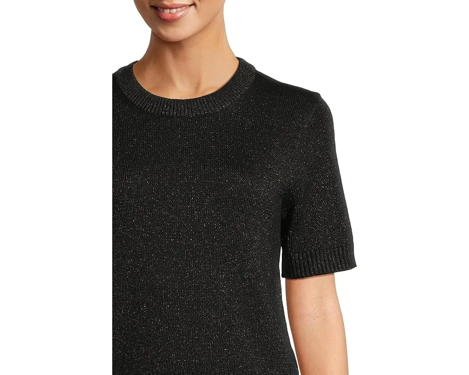 Lilla P Короткий свитер с пайетками из хлопка и кашемира с прямым подолом