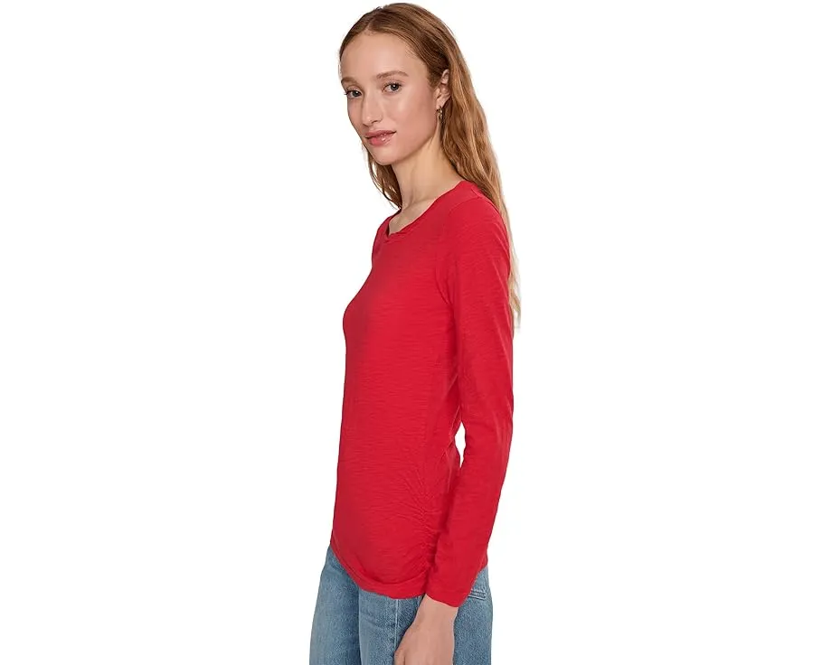 Футболка Mod-o-doc Long Sleeve Twisted Scoopneck с драпировкой