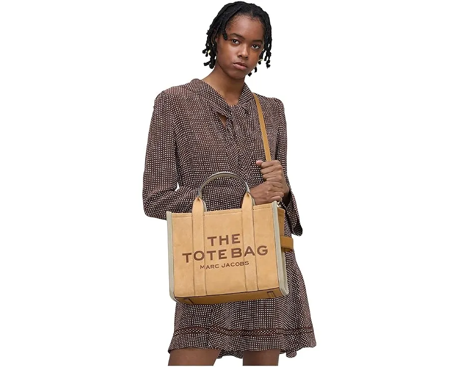 Средняя сумка-тоут Marc Jacobs из замши со съемным ремнем