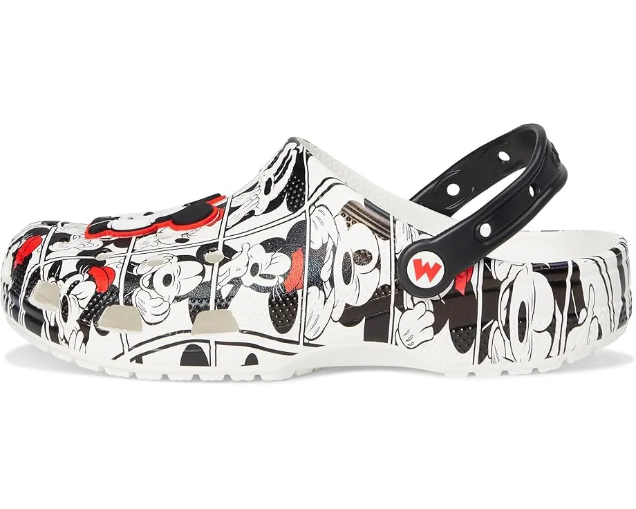 Кроксы Crocs с дизайном Микки Мауса и плюшевой головой персонажа