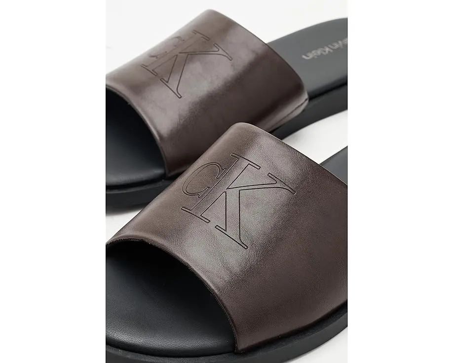 Сланцы Calvin Klein Edenn с логотипом CK и круглым открытым носком