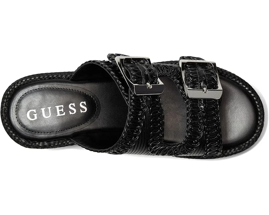 Сандалии GUESS Binks на платформе с плетеными деталями и крупной пряжкой