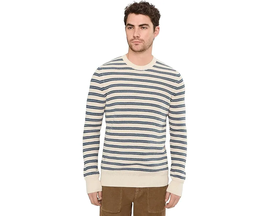 Свитер Faherty Sunwashed Crewneck из органического хлопка с вафельной вязкой