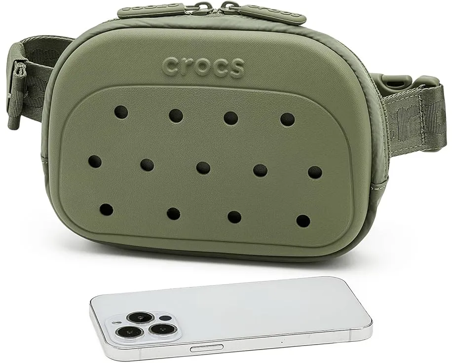 Поясная сумка Crocs с основным отделением на молнии и карманом сзади