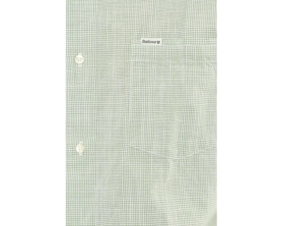 Barbour рубашка Fleming Linen Blend с коротким рукавом и клеткой