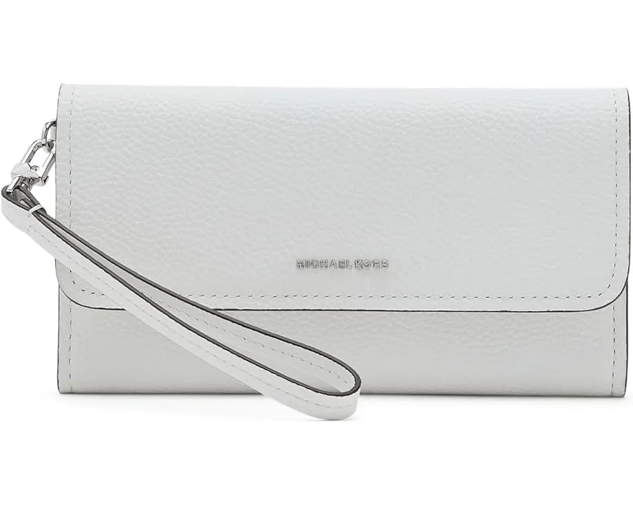 Клатч MICHAEL Michael Kors Jet Set Medium White на запястье
