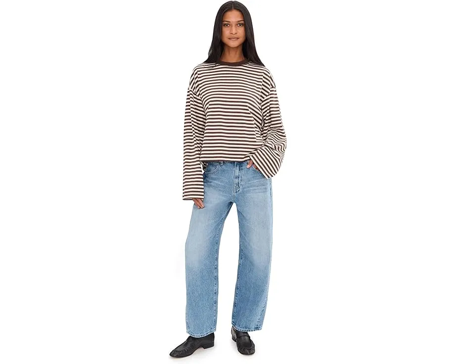 Джинсы AG Hattie с высокой посадкой и бочкообразным силуэтом