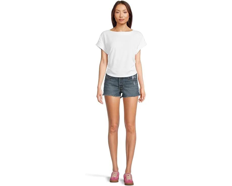 Шорты Levi's Womens 501 с высокой посадкой и рваным краем