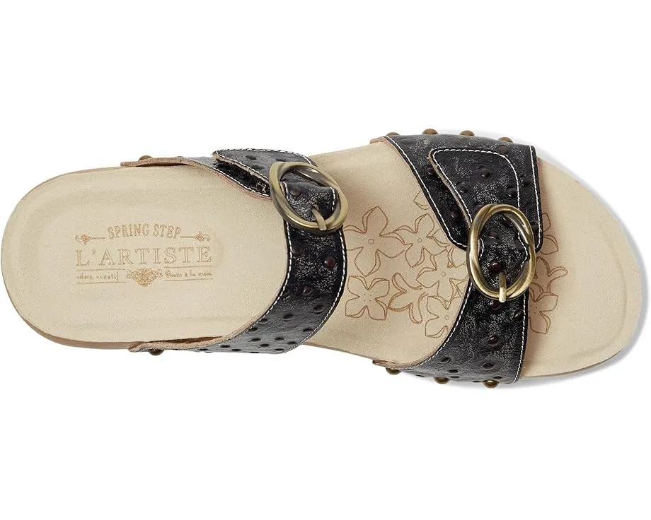 Сандалии Nostalgish с двумя ремешками и клиновидным каблуком