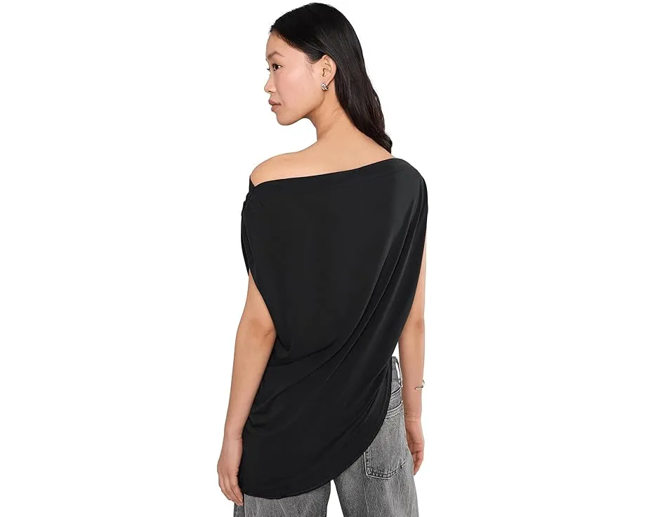 Туника Free People Cascadia с открытыми плечами и асимметричным подолом