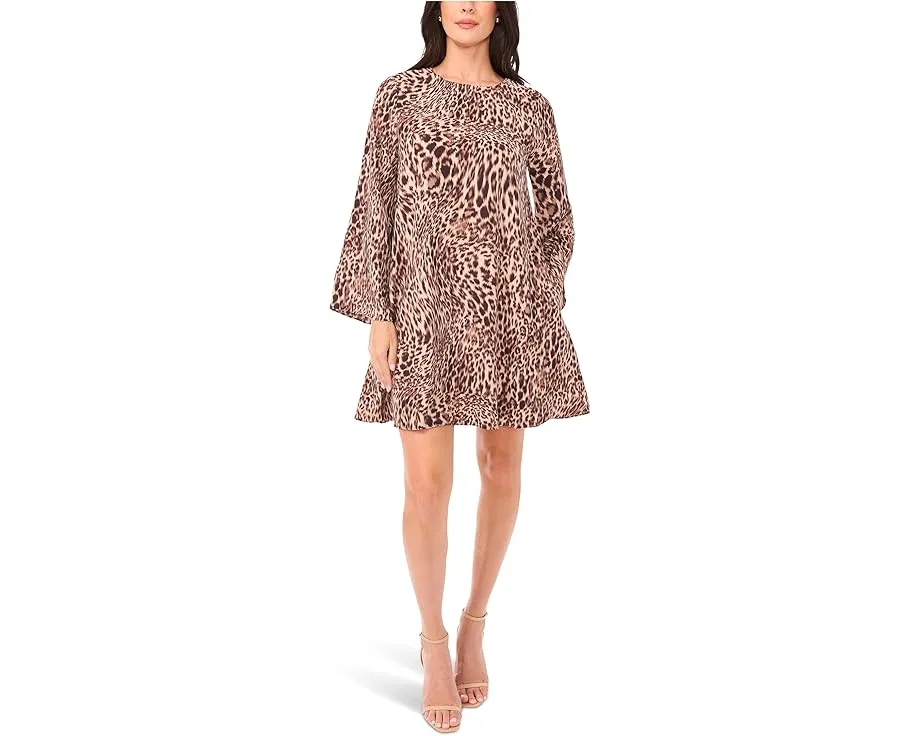 Миди-платье с расклешенными рукавами и силуэтом трапеция от Vince Camuto