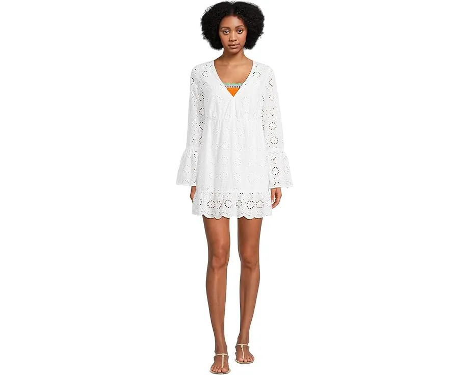 Платье Beach Riot Delaney с длинными рукавами колокол и ажурной отделкой
