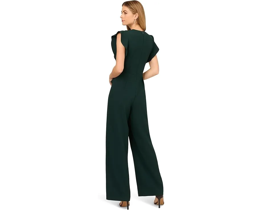 Комбинезон Adrianna Papell с накладкой из крепа и V-образным вырезом