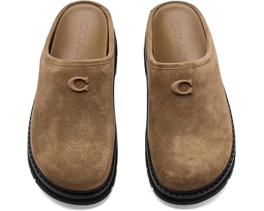 Клоги COACH из замши на платформе с ПВХ подошвой