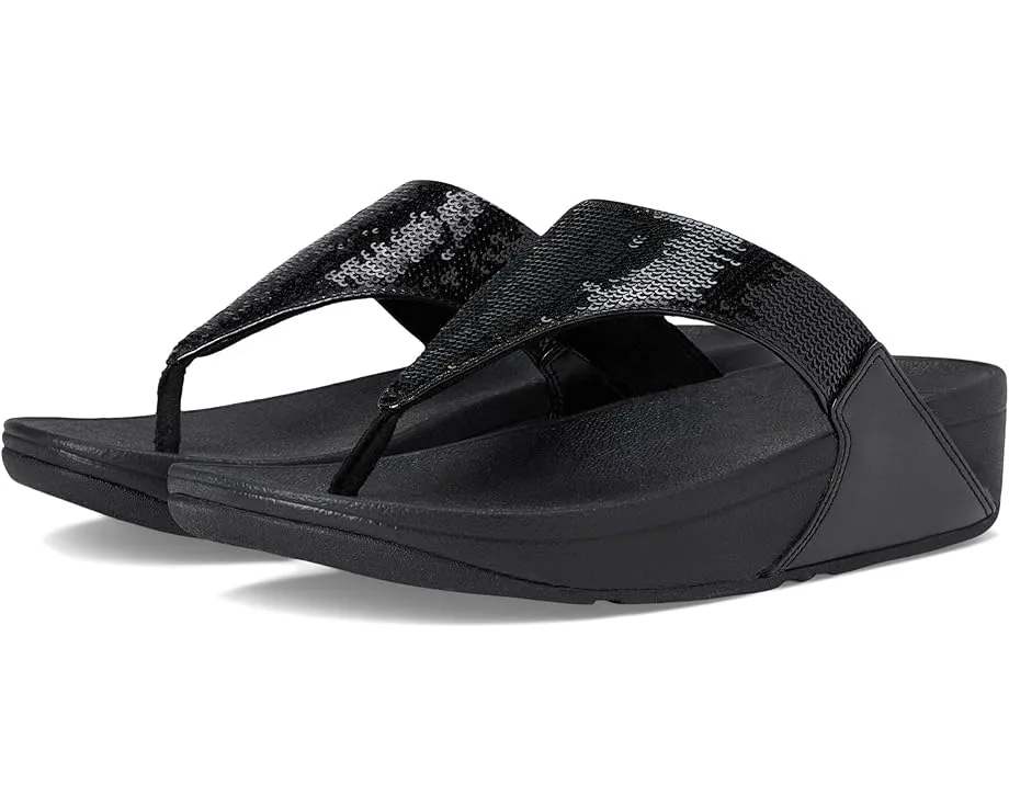 Блестящие сандалии FitFlop Lulu с микровобблбордом и стразами