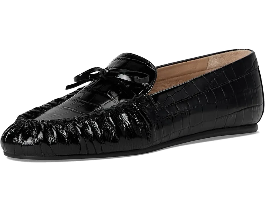 Балетки Stuart Weitzman Britt Bow Loafer с миндалевидным носком и бантом