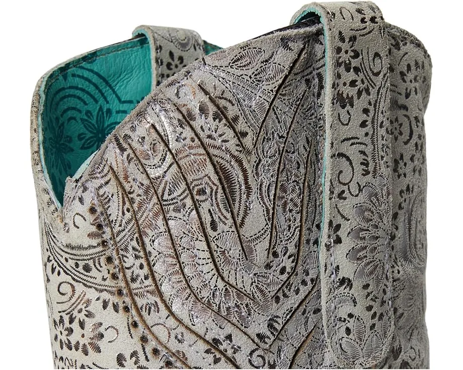 Ботинки Corral A4482 с серебряной вышивкой и острым носком