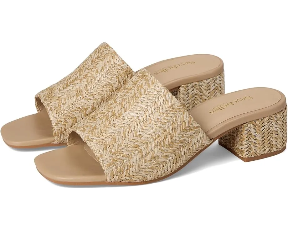 Сандалии Seychelles Pepper из рафии с квадратным носком и низким каблуком