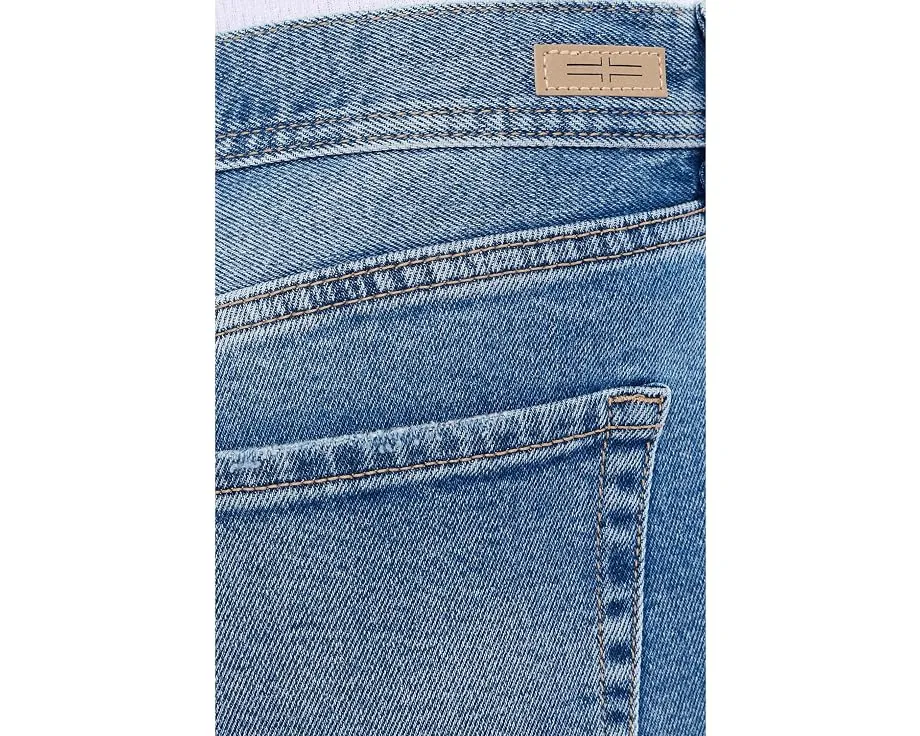 Джинсы Liverpool Los Angeles 27" Sloane Slouchy Mid Rise Girlfriend Cuffed with Removed Patch синие