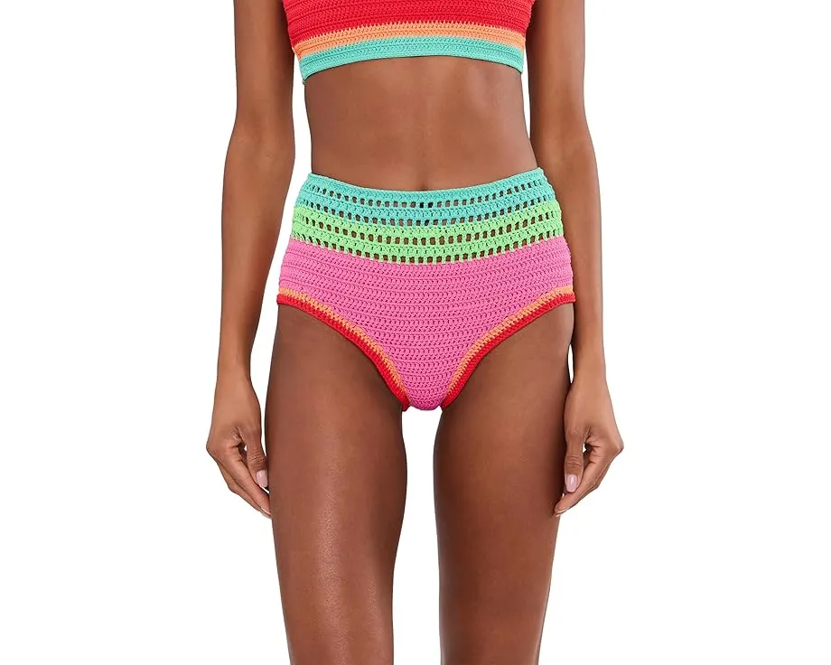 Beach Riot плавки Karmen с вязаным узором и цветными блоками на высокой талии