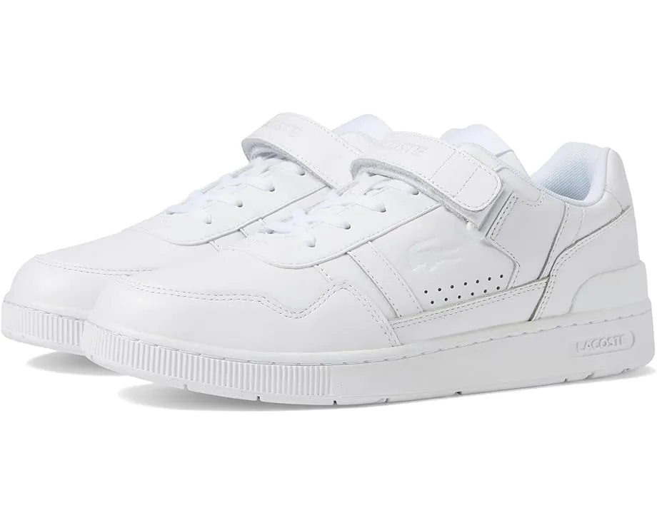 Кроссовки Lacoste T-Clip Velcro на липучке с кожаным верхом