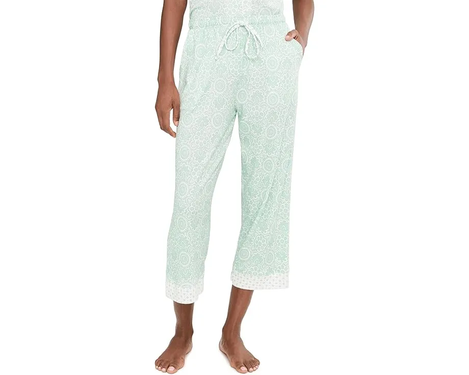 Комплект пижамы Karen Neuburger с рукавом до локтя и капри с поясом на шнурке