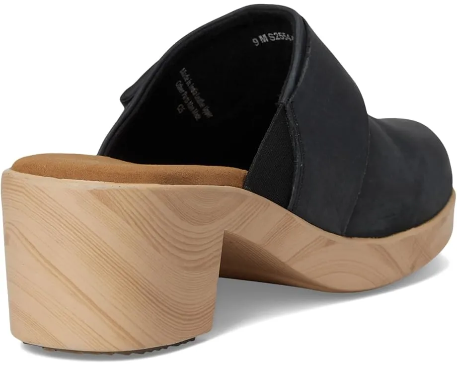 Клоги SoftWalk Ferrara с деревянной платформой и выразительной пряжкой