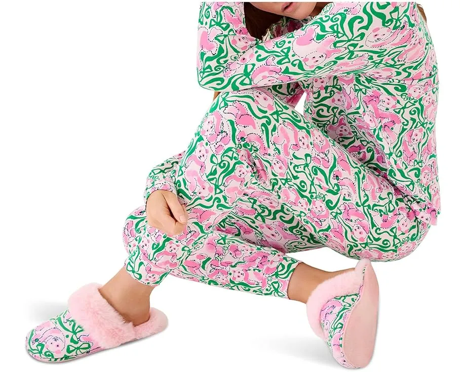 Пижамные штаны Lilly Pulitzer Jeffers с цветочным принтом и манжетами