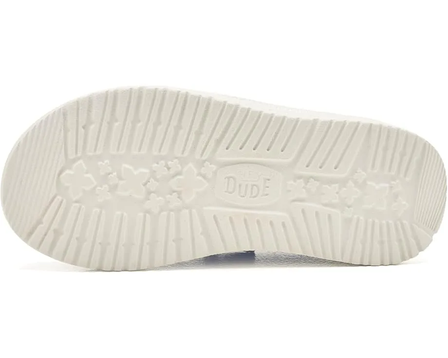 Детские лоферы Hey Dude Kids Wendy Print с округлым носком и технологией Flex & Fold