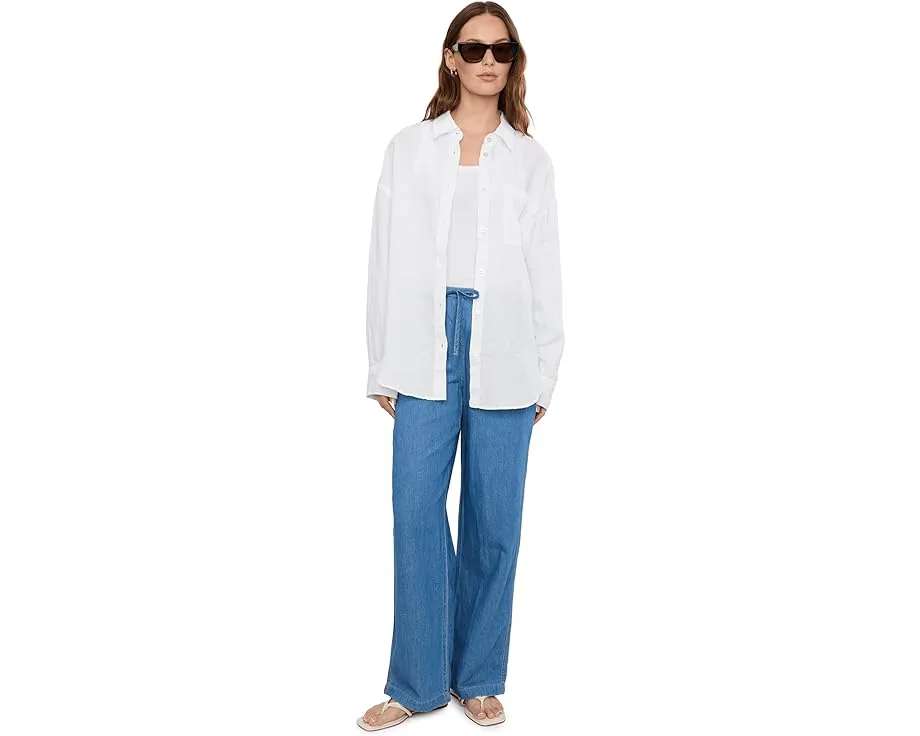 Faherty рубашка Laguna Linen Relaxed из льна с принтом